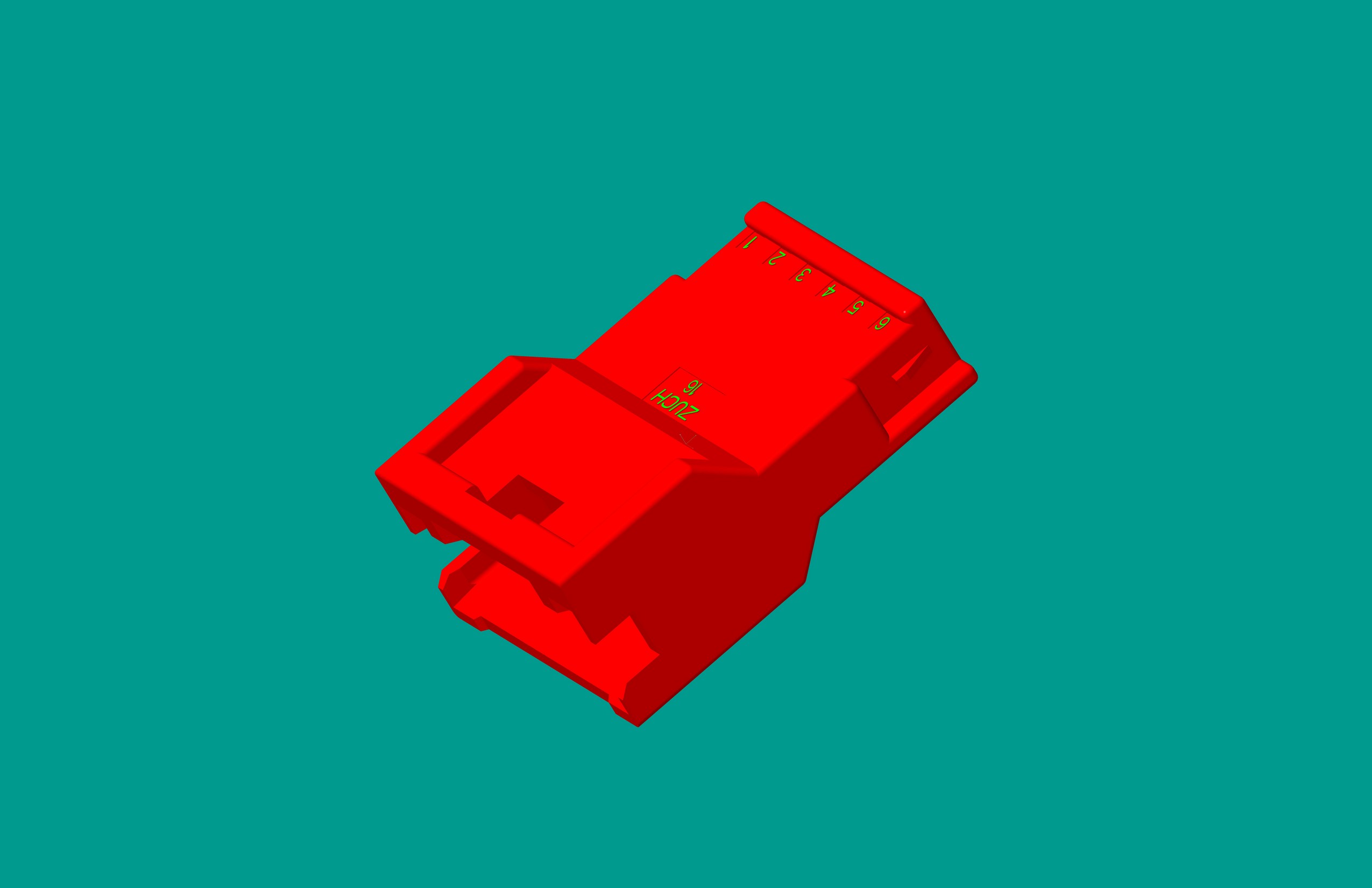 2.0間距，PNIRR-06VF插座/紅色/