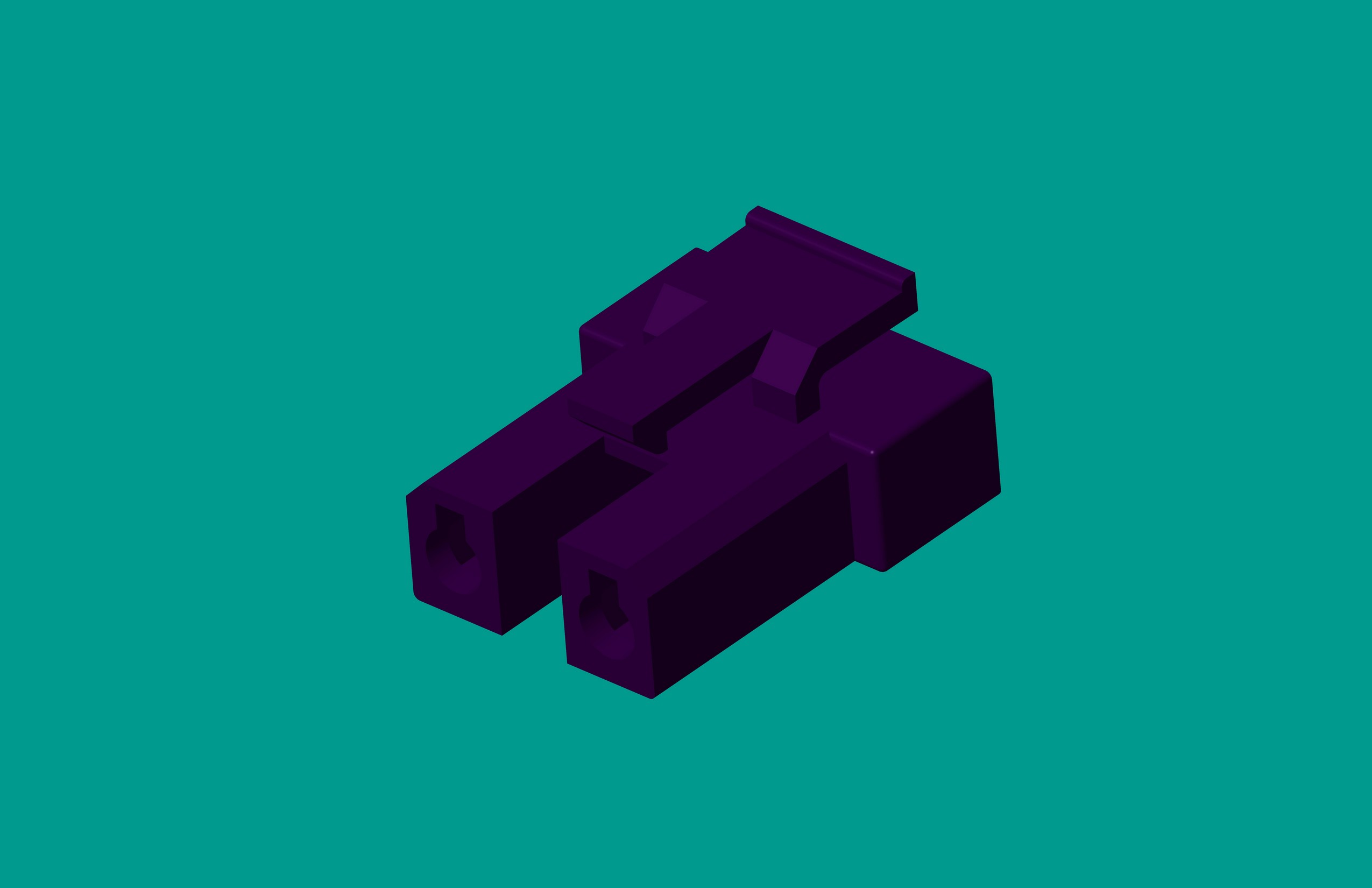 2.1洗衣機塑件-2孔紫色